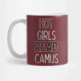 Hot Girls Read Camus - Nerdy Intellectual Design Mug